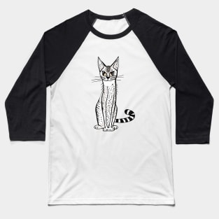 Weird cat drawing Baseball T-Shirt